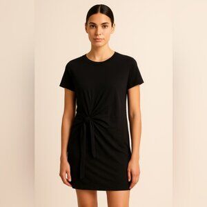 Vince Black Tie-Front T-Shirt Dress Women’s Size S